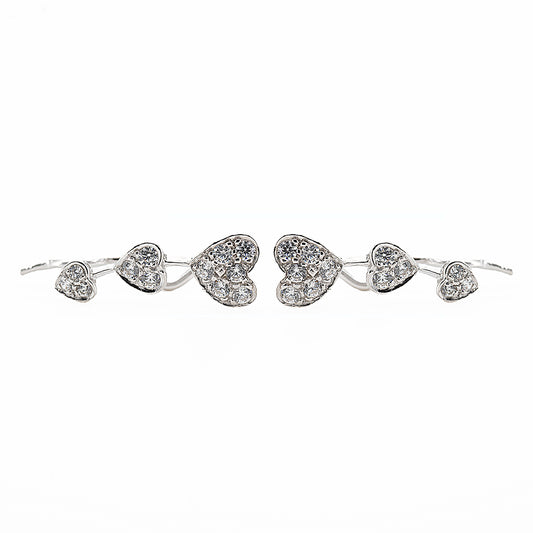 Orecchino Forcina in Argento 925 con Zirconi - Cuori