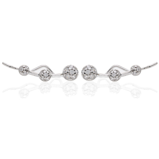 Orecchino Forcina in Argento 925 con Zirconi a Sfera