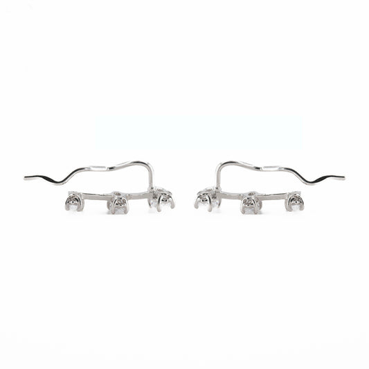 Orecchino Forcina in Argento 925 con Zirconi - Design Minimalista