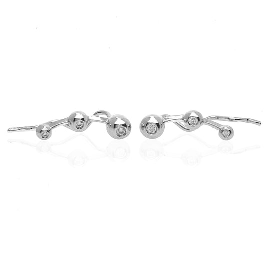 Orecchino Forcina in Argento 925 con Sfere e Zirconi