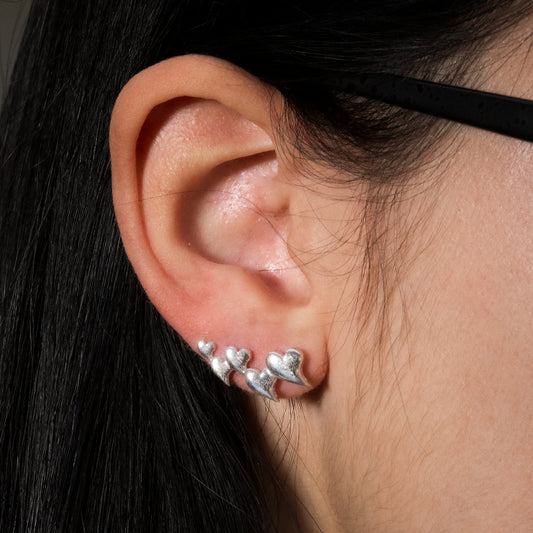 Orecchino Forcina in Argento 925 con Cuori