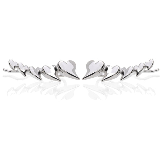 Orecchino Forcina in Argento 925 con Cuori Stilizzati
