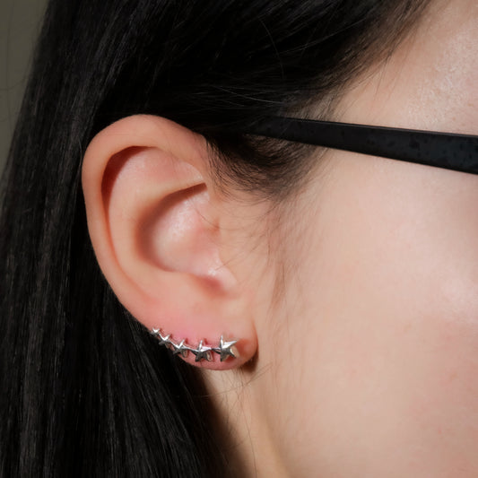 Orecchino Forcina in Argento 925 con Stelle Stilizzate
