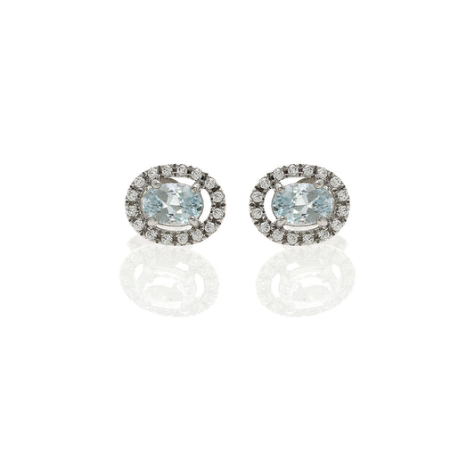 Orecchino con Zirconi e Argento 925