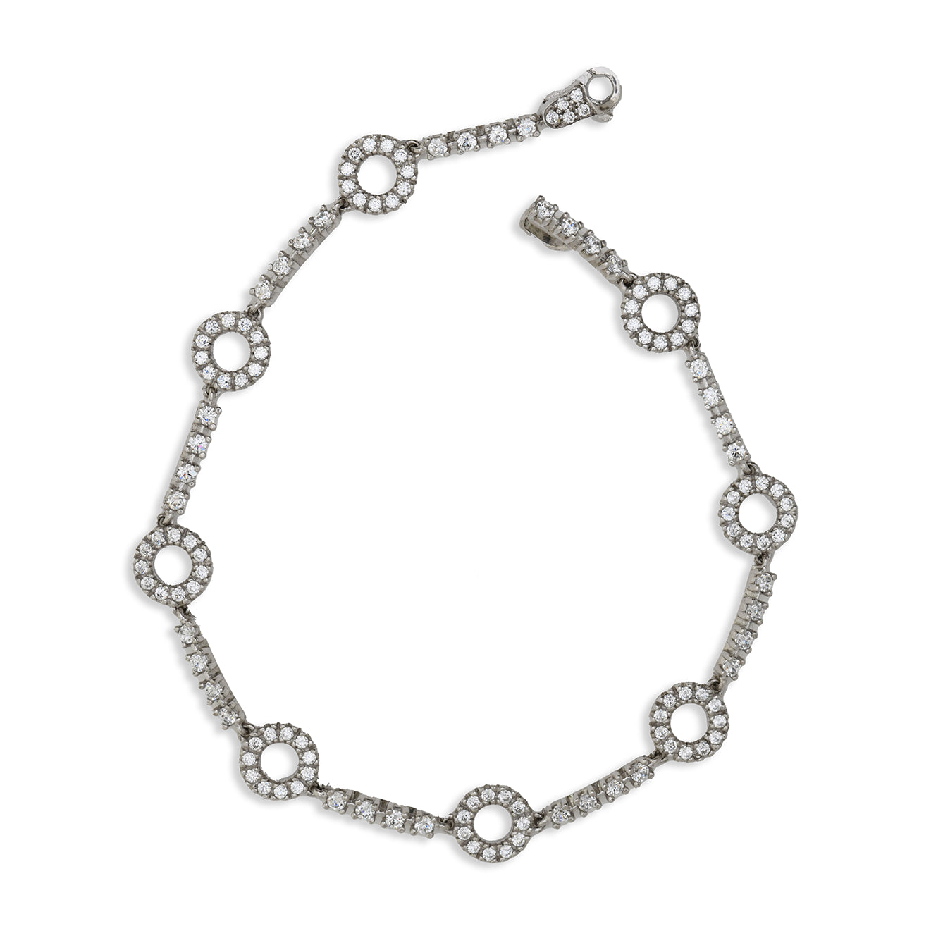 Bracciale in Argento 925 con Zirconi e Cerchi