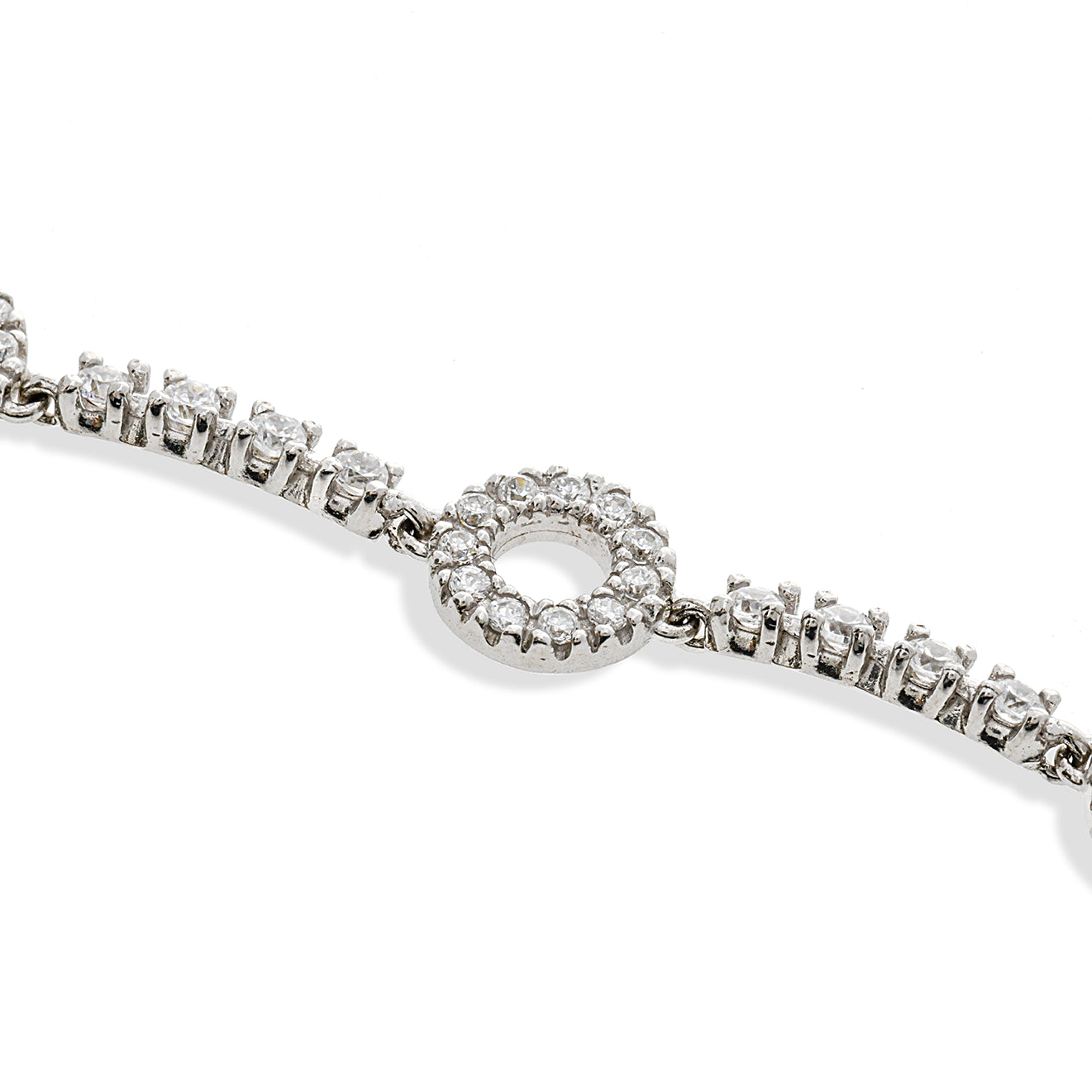 Bracciale in Argento 925 con Zirconi e Cerchi