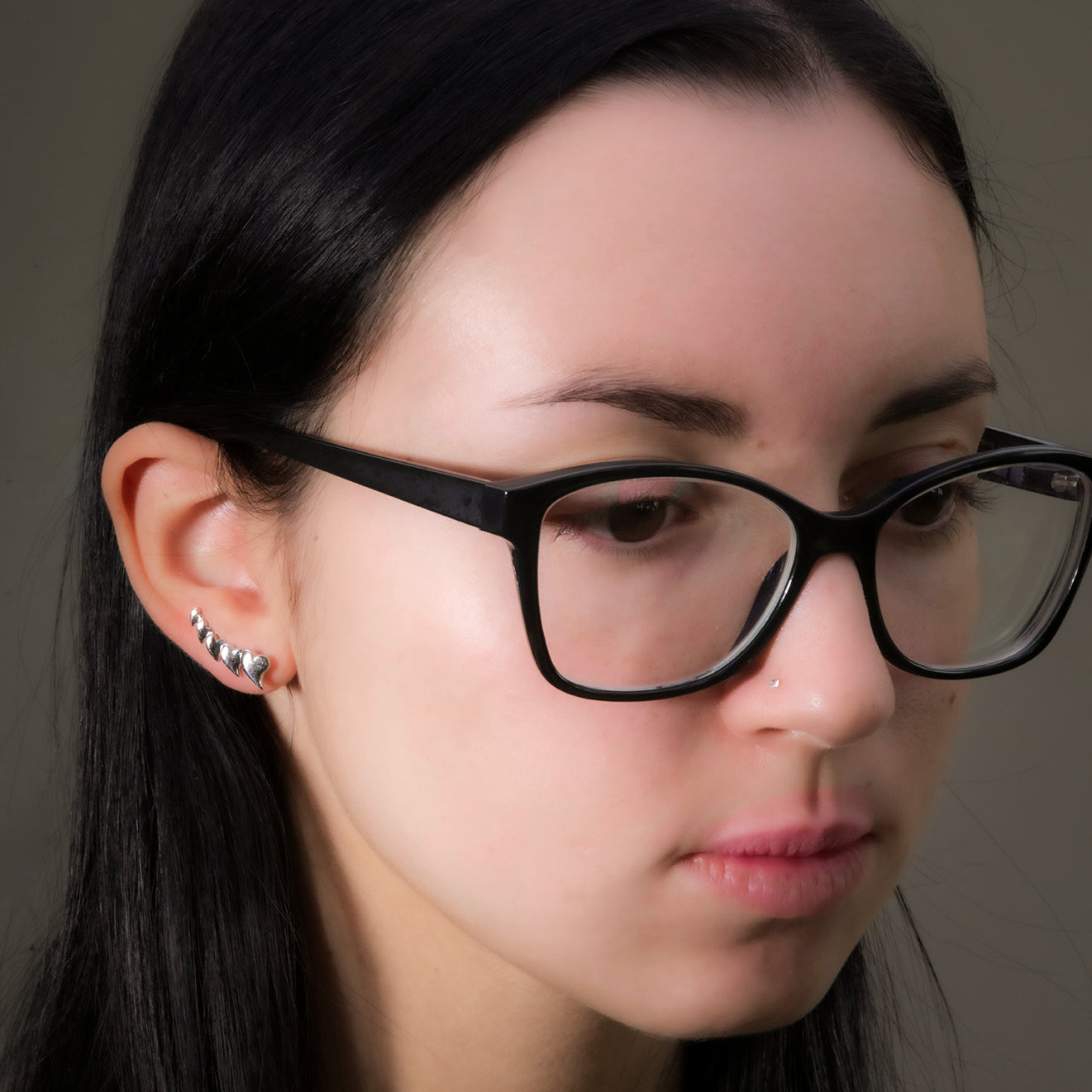 Orecchino Forcina in Argento 925 con Cuori Stilizzati 