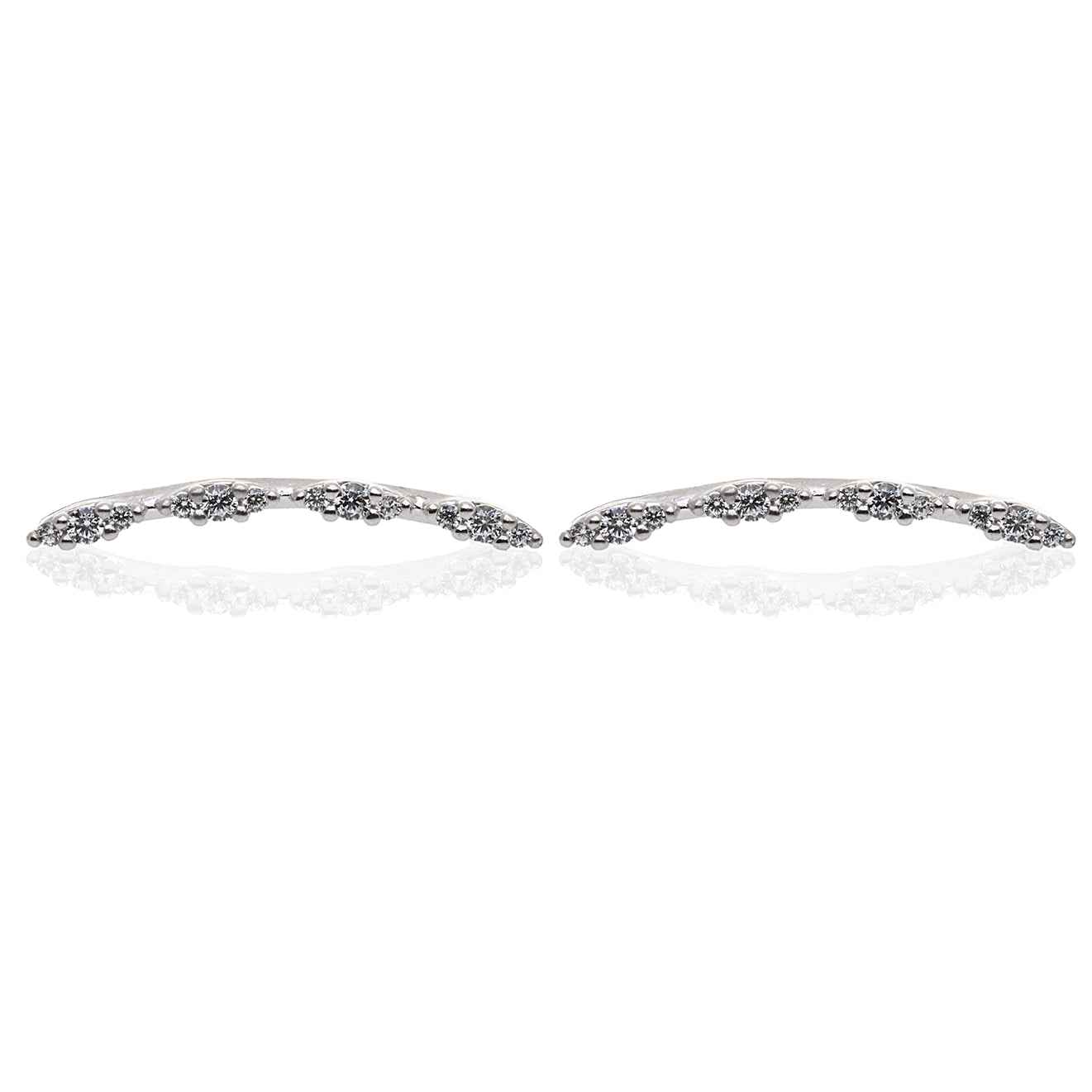 Orecchini Forcina con zirconi in argento 925