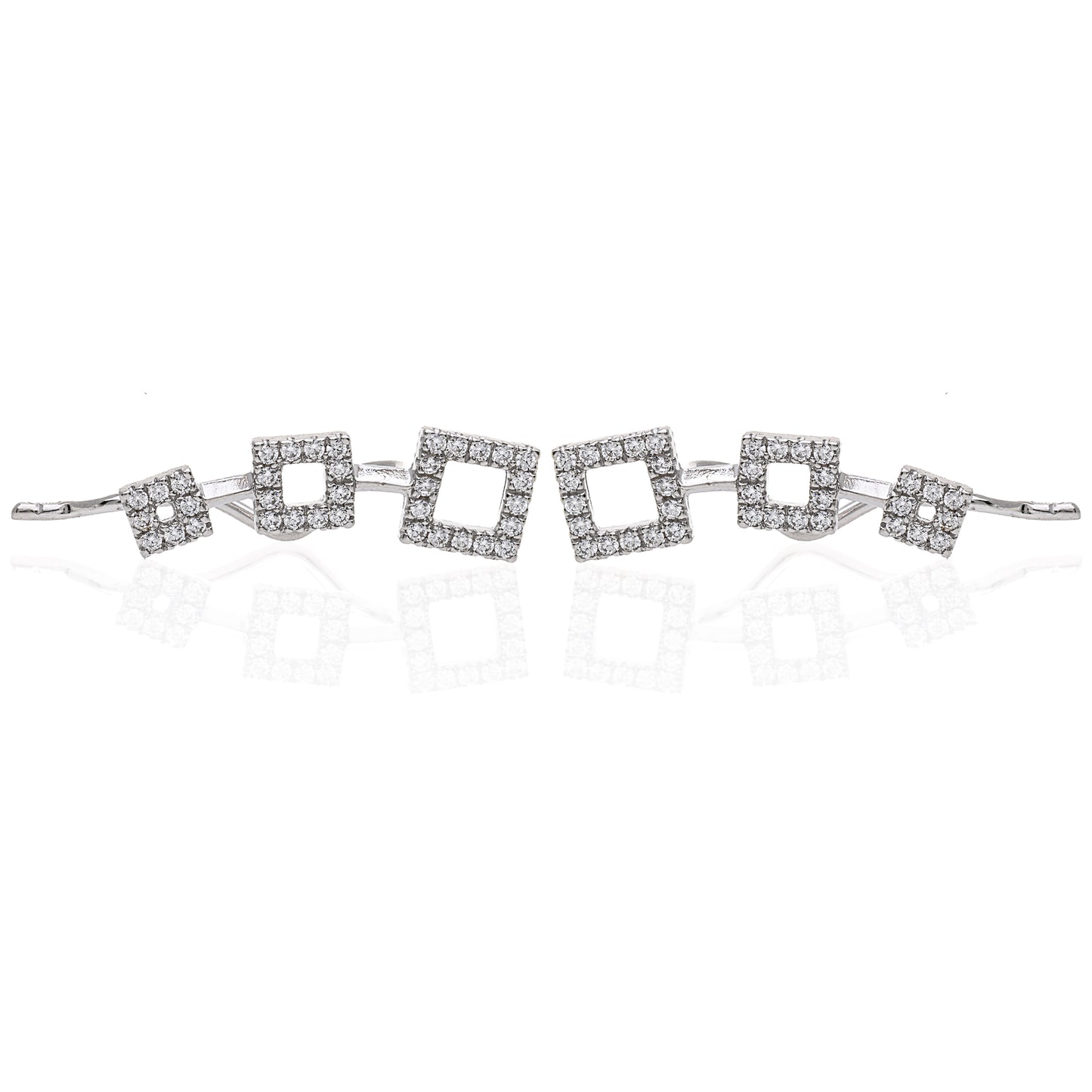 Orecchino Forcina in Argento 925 con Zirconi e Quadrati 
